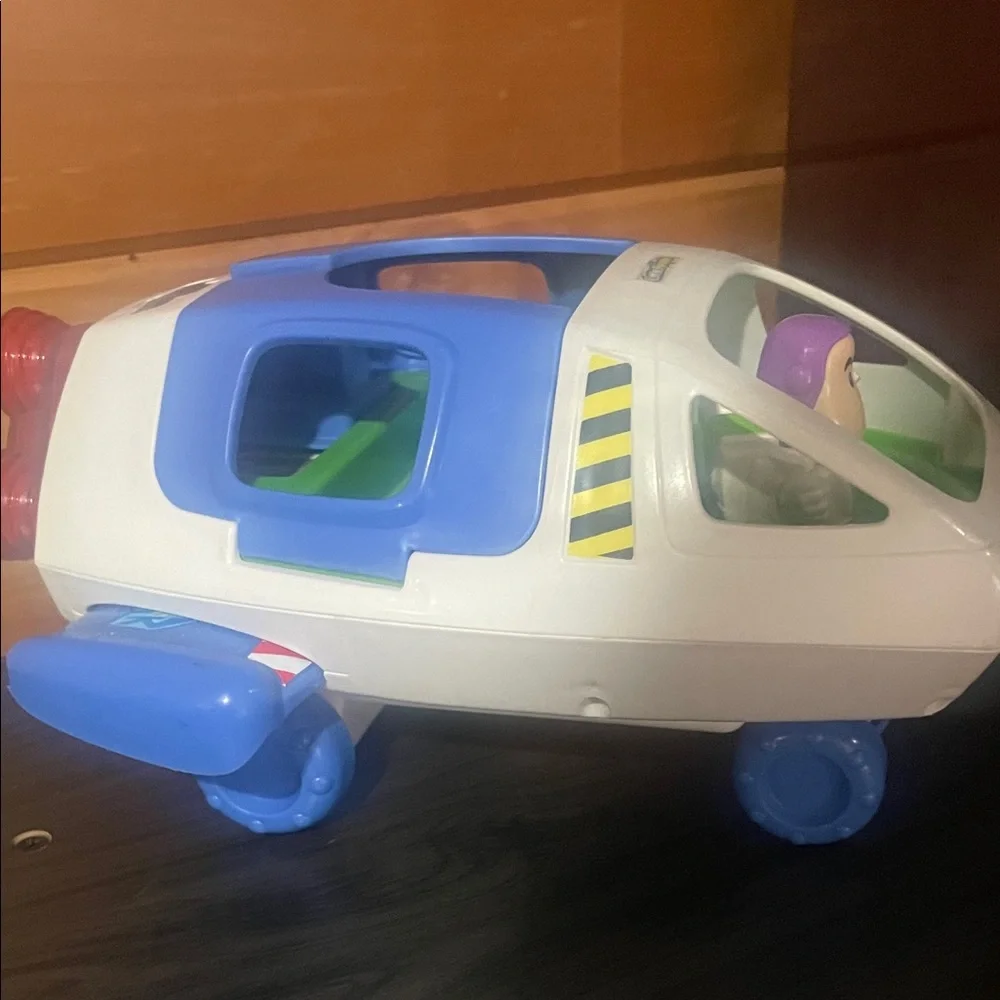 Buzz Lightyear Space Adventure Toy Vehicle with Blue and White Design - Picture 3 of 4